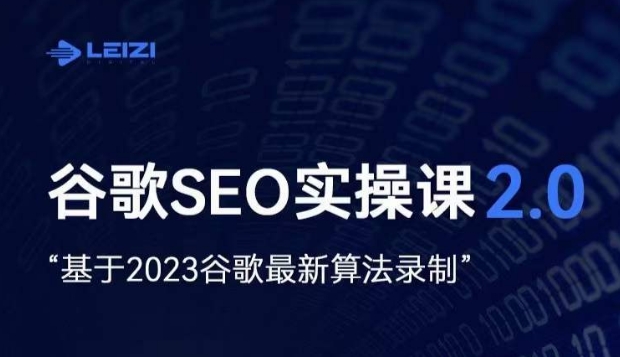 雷子谷歌SEO 2.0实战课，独立站询盘自由必备，基于2023谷歌最新算法录制