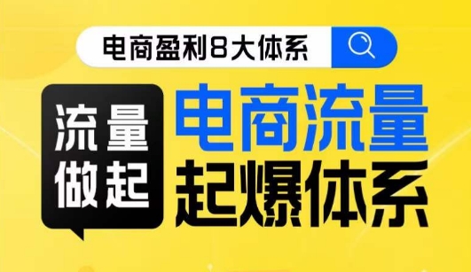 8大体系流量篇流量做起，电商流量起爆体系线上课