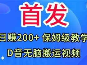 抖音无脑搬运视频日赚200+：保姆级首发教学揭秘-54创业网