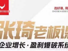 张琦老板企业增长盈利爆破系统：直播专享组合课，快速提升业绩-54创业网