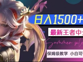王者荣耀中介变现教程：日赚1500+实战攻略（附赠1000G素材+自动接单软件）-54创业网