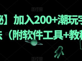 200+潮玩宇宙新玩法揭秘：附赠软件工具与新手教程-54创业网