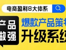 电商爆款产品策划：8大盈利体系升级课，利润突破全盘布局-54创业网