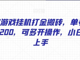 WOW自动打金搬砖攻略：单号日赚150-200，多开操作教程，新手3分钟上手-54创业网
