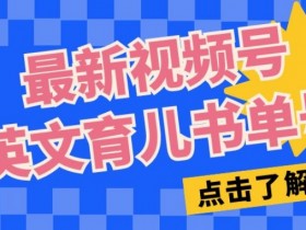 英文育儿书单号：每天10分钟，单号月入1w+最新视频号运营秘籍-54创业网