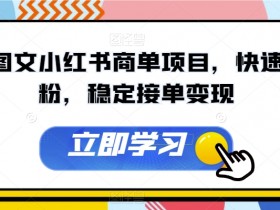 小红书AI图文商单变现秘籍：快速涨粉稳定接单技巧大公开-54创业网