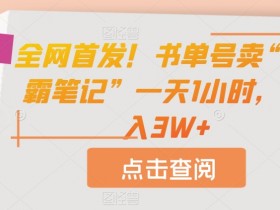 学霸笔记变现秘籍：书单号1小时日赚1000+，新手月入3W实战教程-54创业网