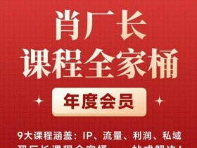 肖厂长课程全家桶：9大IP流量利润私域课，买它一站式搞定！-54创业网