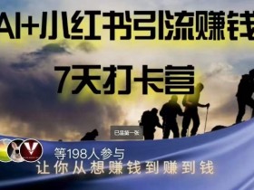 AI小红书赚钱训练营：0基础暴力变现，从想赚到真赚到-54创业网