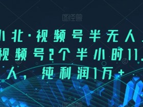 视频号半无人直播2.5小时赚1万+：言小北11.7万人观看实操分享-54创业网