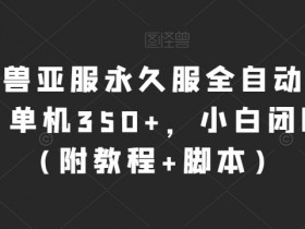 魔兽亚服永久服搬砖攻略：单机350+全自动教程脚本，小白轻松赚金！-54创业网