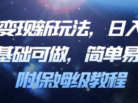 0基础暴力变现：日入1000+新玩法揭秘，附保姆级教程-54创业网