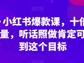 李鲆小红书爆款课：10倍提升阅读量秘诀，听话照做必爆款-54创业网