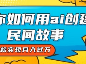 AI创作民间故事赚钱：全新思路轻松月入过万【实操揭秘】-54创业网
