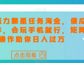快手磁力聚星赚钱攻略：手机操作日赚万元，矩阵玩法轻松过万-54创业网