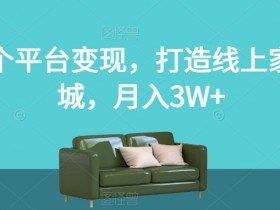 线上家具城如何月入3W+？双平台变现攻略大公开-54创业网