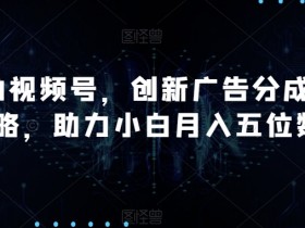 AI视频号赚钱秘诀：广告分成策略揭秘，新手轻松月入5万+-54创业网