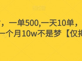 假书赔付项目揭秘：一单500元日赚10单，多号操作月入10w教程-54创业网