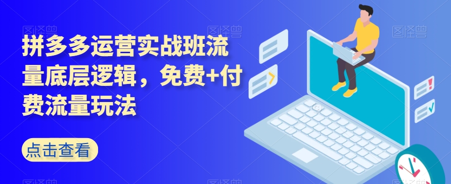 拼多多运营实战班：免费+付费流量玩法，揭秘流量底层逻辑-54创业网