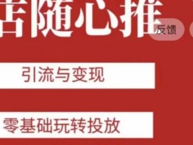 老陈随心推：零基础玩转引流变现，新老账号投放全攻略-54创业网