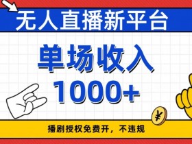 无人直播赚钱秘籍：免费授权不违规，单场收入1000+实战揭秘-54创业网