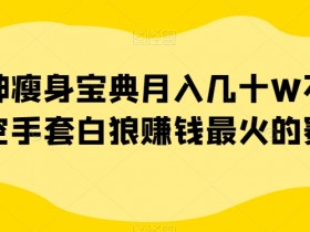 女神瘦身宝典：月入几十万的暴利瘦身赛道揭秘，空手套白狼赚钱秘籍-54创业网