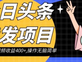 单条视频收益400+！今日头条转发项目揭秘，无脑操作轻松赚钱-54创业网