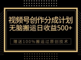 视频号分成计划+私域变现：纯搬运日赚3~5位数实操揭秘-54创业网