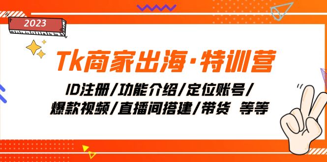 Tk商家出海特训营：0基础学ID注册、账号定位到爆款带货-54创业网