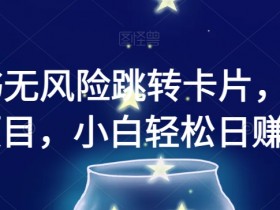 小红书无风险跳转卡片：信息差项目揭秘，小白日赚800实操教程-54创业网