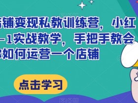 小红书店铺变现攻略：0-1实战教学，手把手教你运营赚钱-54创业网