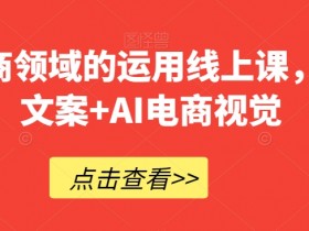 AI电商文案与视觉实战课：AI在电商领域的创新运用-54创业网