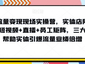 抖音同城获客实战：短视频+直播+员工矩阵3招引爆实体店流量变现-54创业网