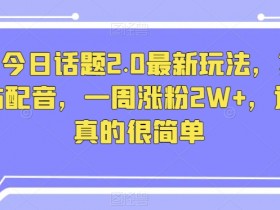抖音涨粉2W+秘籍：2.0最新玩法，复制粘贴配音一周过万超简单-54创业网