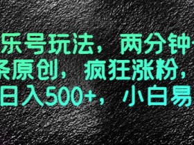 最新音乐号玩法：2分钟原创视频疯狂涨粉，多种变现日入500+，小白易上手揭秘-54创业网