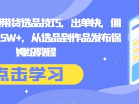 抖音带货选品技巧：高佣金爆款攻略，月入5W+保姆教程-54创业网