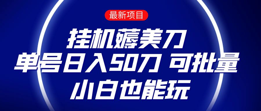 零投入薅羊毛项目：自动运行日赚50美刀，小白可批量操作-54创业网