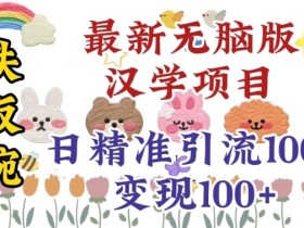 零基础学汉学：真正铁饭碗项目，日引流100+精准客户-54创业网