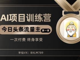 AI流量主训练营：公众号与今日头条赚钱实战揭秘-54创业网