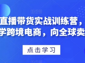 TikTok直播带货培训：跨境电商爆单技巧，轻松引流全球卖货-54创业网