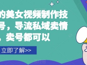 情趣用品短视频制作技巧：起号导流私域卖货变现秘籍-54创业网