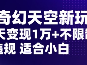AI奇幻天空20天变现五位数：不违规不封号小白玩法大揭秘-54创业网