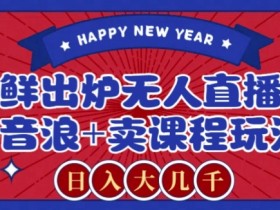 2024无人直播赚钱秘籍：零撸音浪+卖课日入几千实操教程-54创业网