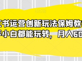 小红书运营教程：新手小白月入6000+的7个创新玩法大揭秘-54创业网