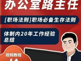 职场生存法则：体制内20年经验总结，办公室路主任教你职场必备技巧-54创业网