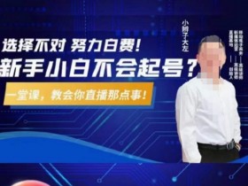 大左5小时直播带货课：0基础起号攻略，选品不对努力白费-54创业网