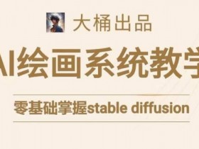 零基础AI绘画课程：Stable Diffusion系统教学，小白轻松上手大桶教程-54创业网