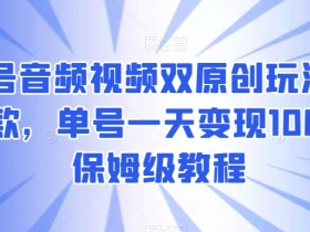 视频号原创音频视频玩法：单号日赚1000+爆款秘籍，保姆级教程大公开-54创业网