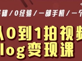5分钟拍Vlog变现课：0基础每天5分钟，轻松月入1W+-54创业网