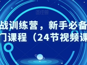 外贸入门课程：24节实战训练营，新手必备外贸视频课-54创业网
